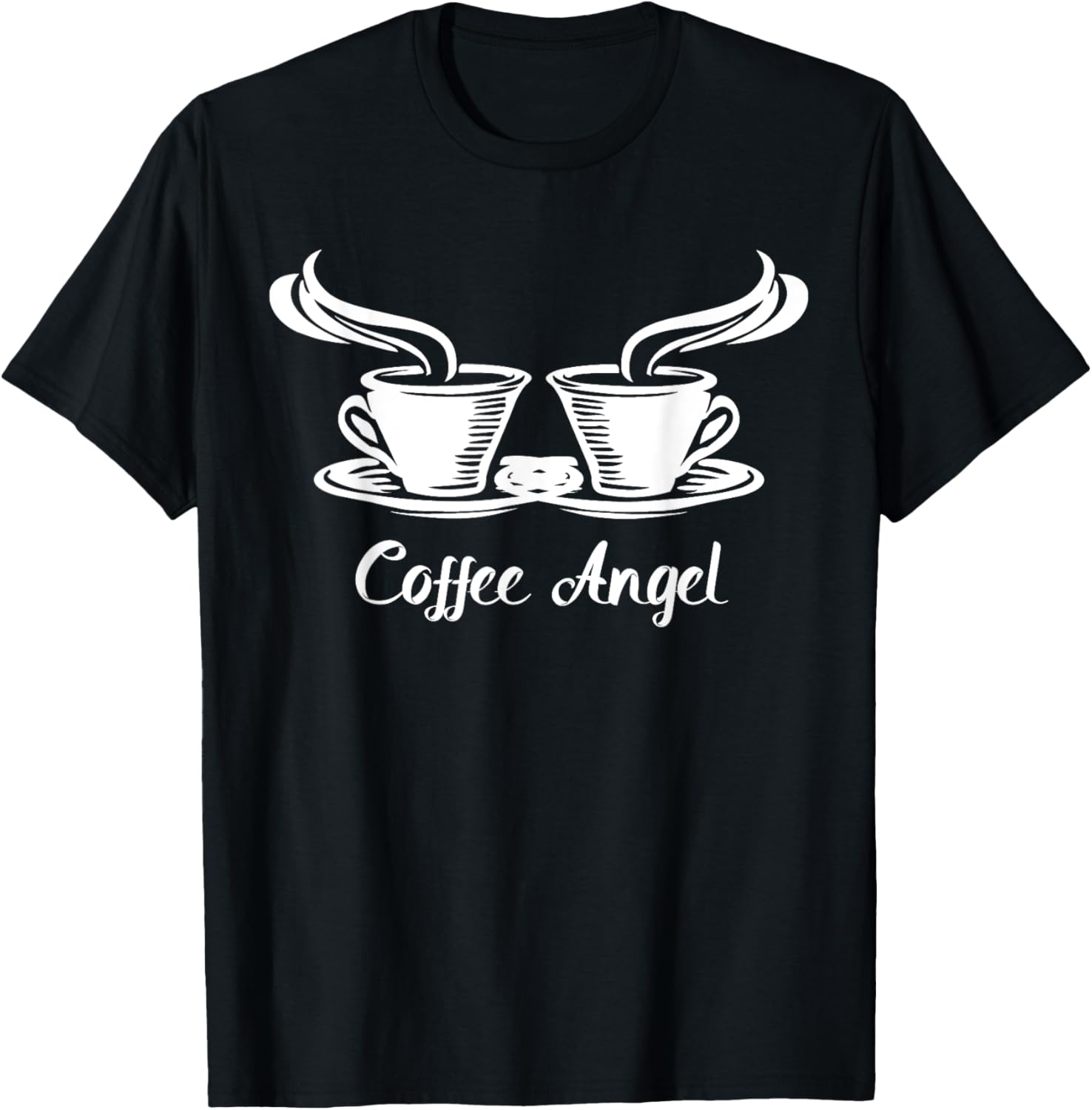 Coffee Angel Angelic Wings T-Shirt