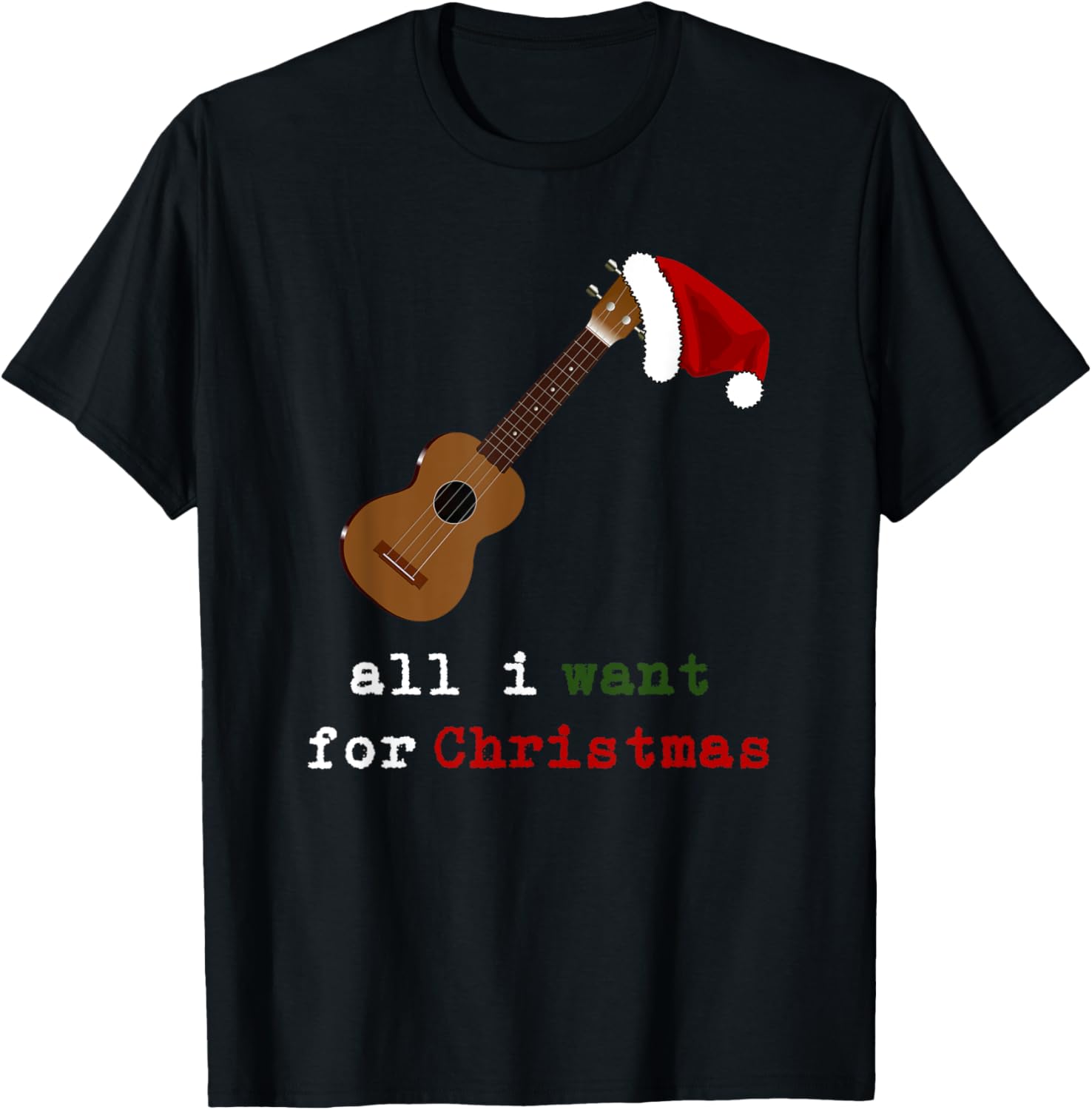 Ukulele Uke Christmas Wish List Happy Hawaii Aloha T-Shirt
