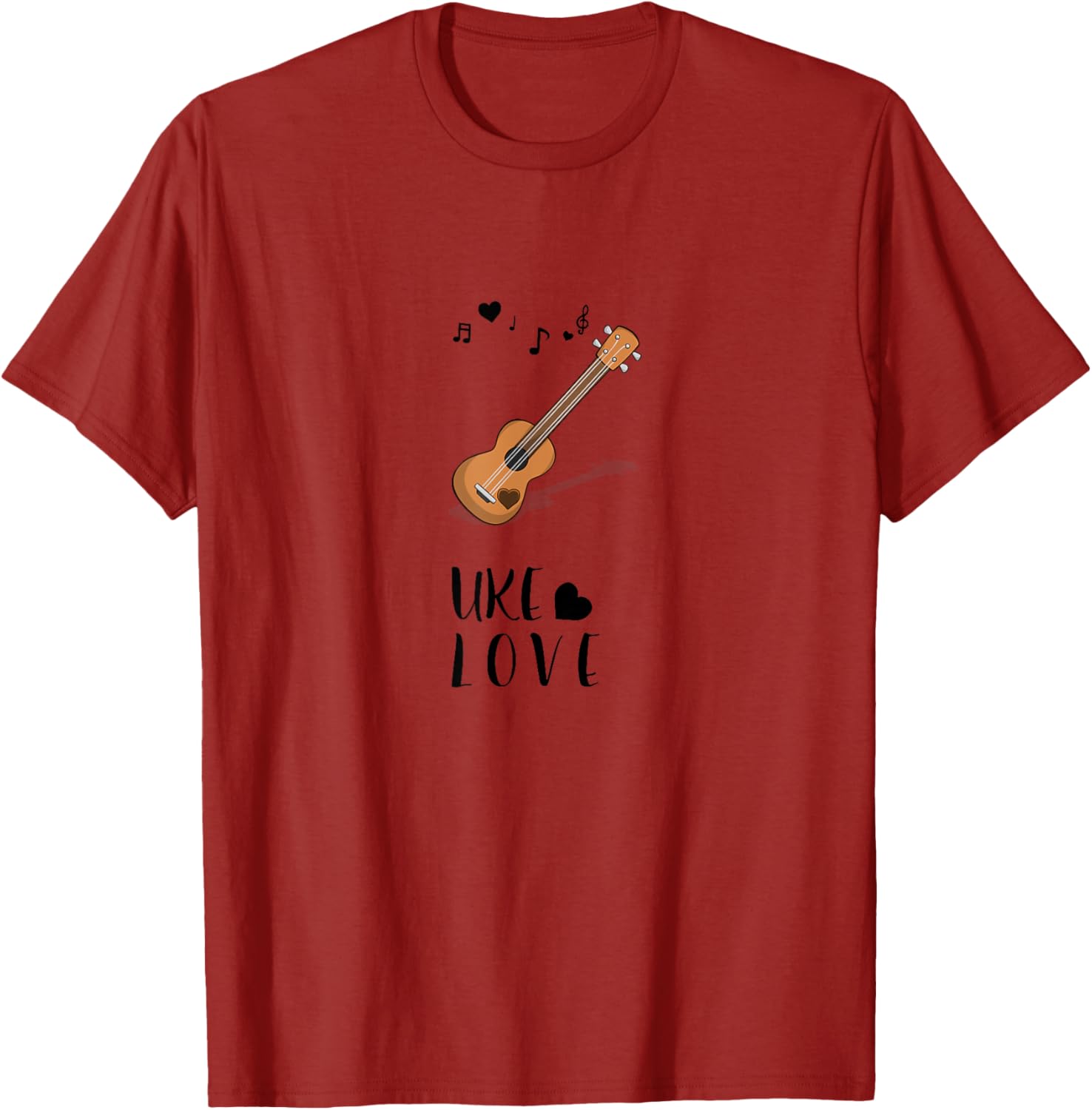 Hawaiian Love Notes Ukulele Acoustic Uke Love Mahalo T-Shirt